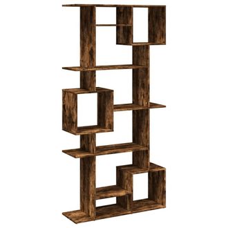 Berkfield Home Book Cabinet Smoked Oak 92x29x188 cm Engineered Wood in Brown | Size: 92 x 29 x 188 cm