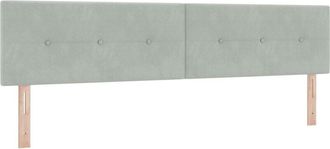 vidaXL Headboard with led Strip Lights Light Grey 100 cm Velvet Vidaxl