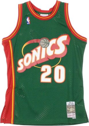 Mitchell & Ness Seattle Supersonics Basketball Tank Top - Heren - Fitness - Groen - S - Polyester - Fitness