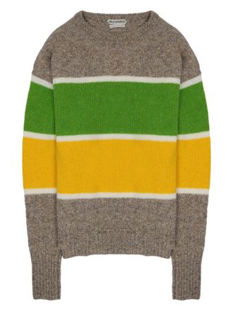J.W.Anderson Ribbed Striped Sweater In Textured Lambswool