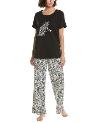 Hue Hue 2Pc Embellished Pajama Set