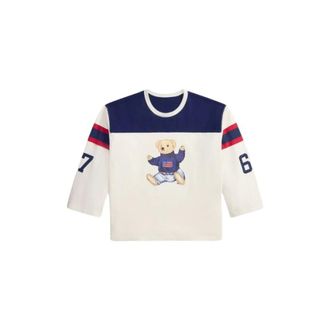 Polo Ralph Lauren Long Sleeve Tops, female, Multicolor, Size: 2XS Polo Bear Cotton Jersey T-Shirt