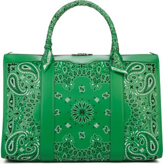 Amiri Green Weekender Bandana Bag