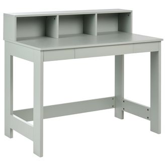 Beliani Escritorio Minimalista Para Oficina En Casa Con Caj&oacute;n De Aglomerado 111 X 60 Cm Verde Claro Alvar