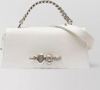 Alexander McQueen the jewelled hobo mini exotic leather shoulder bag