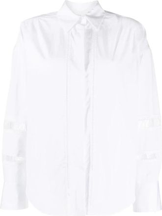 Lorena Antoniazzi Shirt met lange mouwen - Dames - Overhemden - Wit - M - Katoen - Overhemden