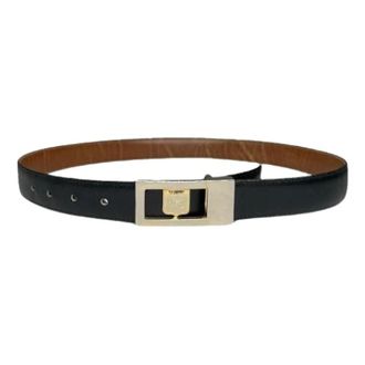 Celine Pre-owned Vintage Leather Belt - female - Celine Vintage - Vintage Belts - Black - ONE SIZE - Pre-owned