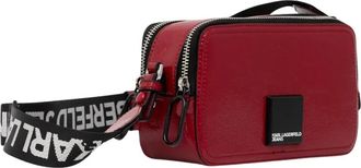 Karl Lagerfeld Mini Crossbody Tas - unisex - Schoudertassen - Rood - ONE Size - Polyester - Tassen