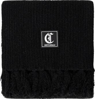 Just Cavalli Dikke gebreide sjaal - Dames - Wintersjaals - Zwart - ONE Size - Wol - Accessoires