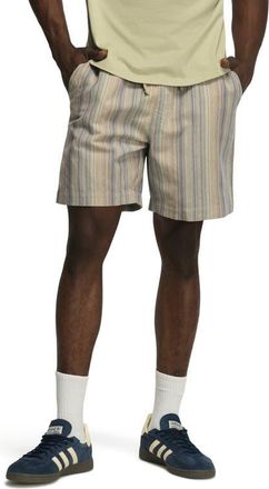 Lucky Brand Linen Blend Shorts in Blue Multi at Nordstrom, Size Xx-Large