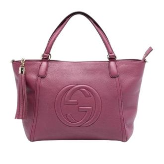 Gucci Pre-owned Handbags, female, Purple, Size: ONE SIZE Pre-owned Soho Cellarius Satchel