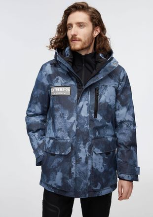 Bosideng Mens Short Goose Down Jacket With Hood - Blue - Size X-Large