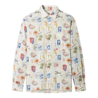Hartford Casual Shirts, male, Multicolor, Size: XL Patt Vacation Print Shirt