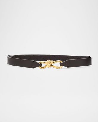 Bottega Veneta Andiamo Intrecciato Leather Belt