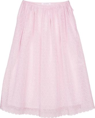 Cecilie Bahnsen Bala Rok - Dames - Midirokken - Roze - 2XS - Katoen - Rokken