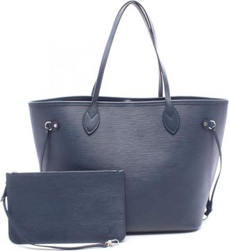 Louis Vuitton Navy Epi Leather Leather Handbag Pouch Tote Bag (Pre-Owned)