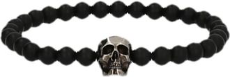 Alexander McQueen Accessoires, Heren, Zwart, ONE Size, Skull Beaded Armband
