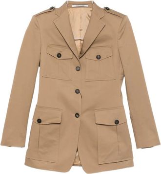 Tagliatore Blazer met Reverskraag - Dames - Blazers - Bruin - L - Jassen