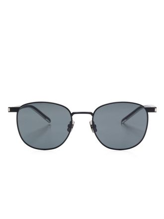 Saint Laurent Eyewear Zonnebril met rond montuur - Grijs