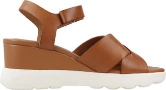 Geox Spherica Wedges - Dames - Sleehakken - Bruin - 39 EU - Schoenen