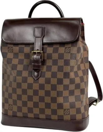Louis Vuitton Pre-owned Backpacks, female, Brown, Size: ONE SIZE Pre-owned Vintage Damier Canvas Backpack
