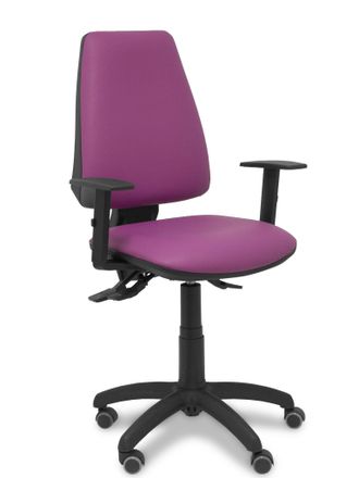 Piqueras y Crespo Piqueras Y Crespo - Silla Elche Asincro Similpiel Morado Con Brazo Regulable Y Ruedas De Parqu&eacute;