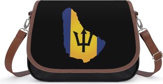 Generic Flag Map of Barbados Fashion Womens Crossbody Bags Novelty Handbag Shoulder Bag Purse