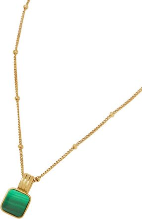 Missoma X Lucy Williams Square Malachite 18kt Gold-plated Necklace - Green - One Size