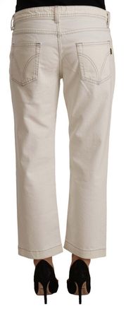 Dolce & Gabbana Cotton-Blend Cropped Jeans - White