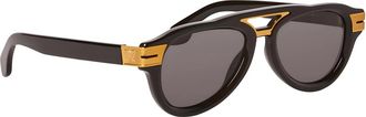 Palm Angels Paradise Grey Pilot Unisex Sunglasses PERI100 1007 53