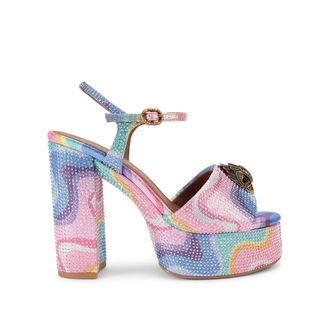 Kurt Geiger Womens Kensington Platform Sdl Sandals - Multicolour Fabric - Size UK 8