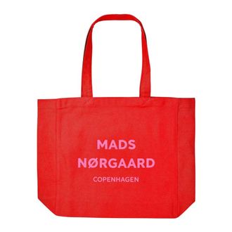 Mads Norgaard Tassen, Dames, Rood, ONE Size, Polyester, Light Ripstop Pillow Bag
