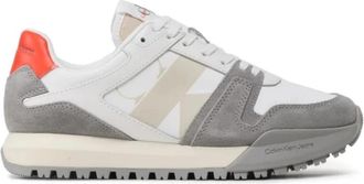Calvin Klein Su&egrave;de Leren Sneakers - Heren - Sneakers - Grijs - 42 EU - Su&egrave;de - Schoenen