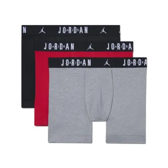 Nike Jordan Mens Jordan Dri-FIT Flight Cotton Boxer Briefs (3-Pack) in Red | JM0892-H24