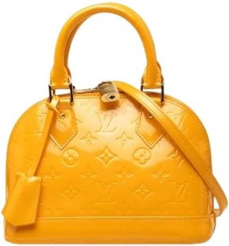 Louis Vuitton Pre-owned Alma BB - Dames - Vintage Mini Tas - Geel - ONE Size - Leer - Vintage
