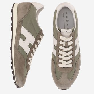 Hogan Mens Suede And Mesh Sneakers, Multicolour Leather Trainers