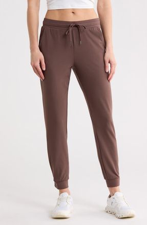 90 Degree by Reflex Hampton Pocket Interlock Joggers in Classic Brown at Nordstrom Rack, Size X-Small