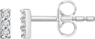 Diamond2Deal 05ct Lab-Grown Diamond Bar Stud Earrings Clarity SI, Color G-H, 14k Gold