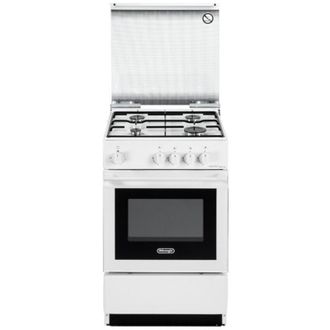 DeLonghi De Longhi Cucina Elettrica SESW554NED 4 Zone di Cottura Fuochi a Gas Forno Elettrico Classe b Dimensioni 50 x 50 cm Colore Bianco
