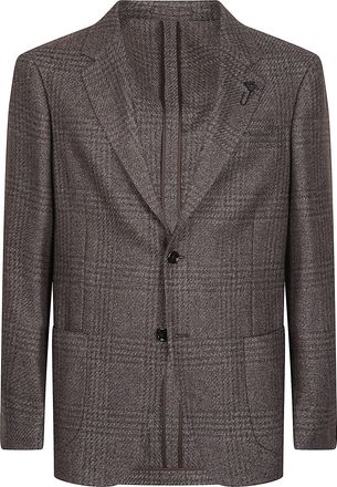Lardini Roma Checkered Wool-Blend Blazer