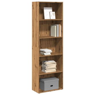 Berkfield Home Bookcase Artisian Oak 60x30x189 cm Engineered Wood in Brown | Size: 60 x 30 x 189 cm