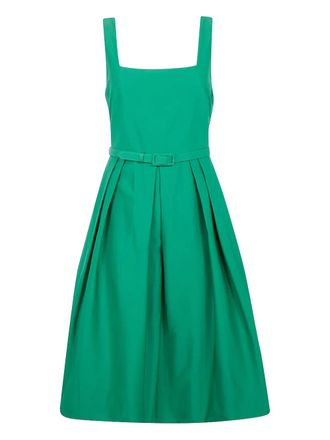 Lauren Ralph Lauren pleated belted dress - Verde