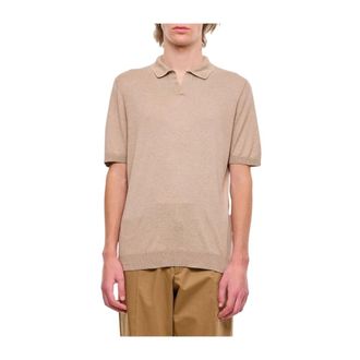 Tagliatore Polo Shirts, male, Beige, Size: 3XL Silk Polo