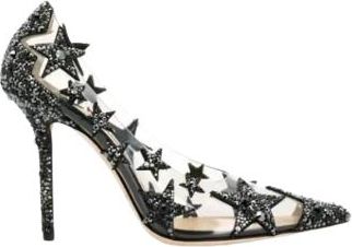 Jimmy Choo London Embellished Plexi Heels Size 37