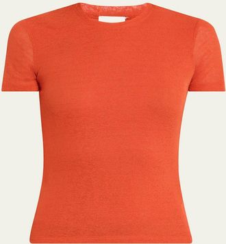 Nanushka Liema Crewneck Tie-Back Shirt