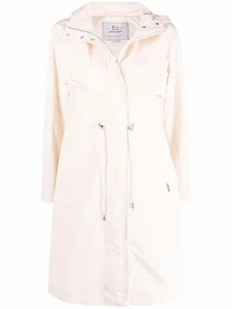 Woolrich Briar long-length parka coat - women - Polyamide/Polyester - L - Neutrals