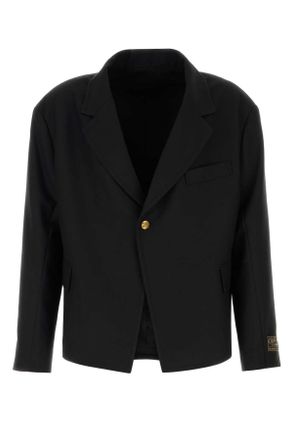 Willy Chavarria Black Wool Oversize Blazer