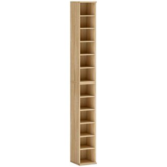 HOMCOM Estanter&iacute;as para cds 21x22.5x88.5 cm roble