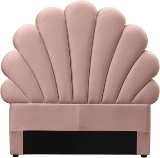 VENTE-UNIQUE.COM Cabecero terciopelo rosa palo 90 x 200 cm, 90 x 190 cm