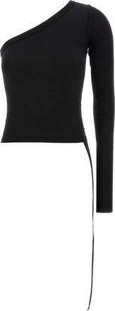 Rick Owens T-shirt Ziggy asimmetrica - Nero
